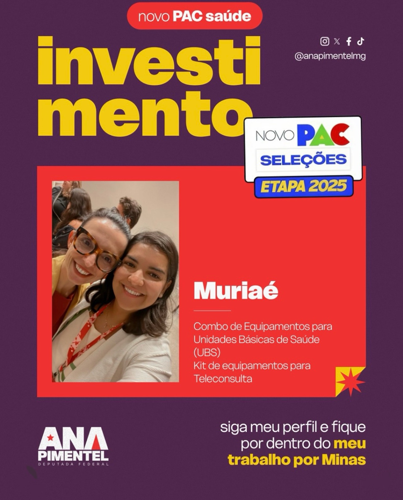 Muriaé é contemplada pelo Novo PAC Seleções com novos equipamentos para a saúde